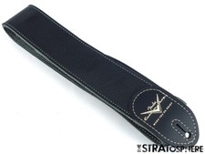 Usado, Fender USA Custom Shop CINTA DE GUITARRA Stratocaster Strat, couro preto de 1965! comprar usado  Enviando para Brazil