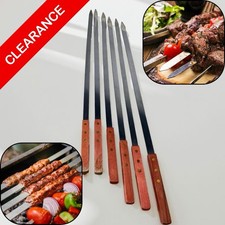 NOVO 24” Espetos para Churrasco Brasileiros, Palitos de Aço Inoxidável Kabob Lâmina Plana comprar usado  Enviando para Brazil