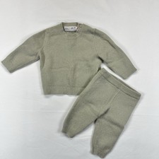 Conjunto de blusa e calça Zara infantil bebê menino menina 100% cashmere verde claro 3-6 meses comprar usado  Enviando para Brazil