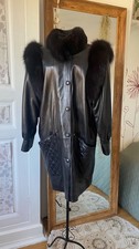 Manteau vintage cuir d'occasion  Auby