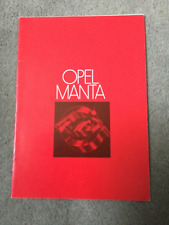 Opel manta brochure for sale  WEYMOUTH