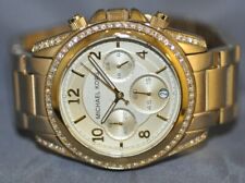 Relógio Michael Kors Blair Glitz cronógrafo mostrador dourado aço inoxidável dourado MK5166 comprar usado  Enviando para Brazil