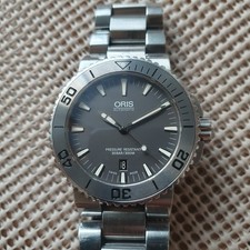 Oris Aquis relógio de mergulho automático mostrador cinza 43mm 01 733 7653 4153 .45 comprar usado  Enviando para Brazil