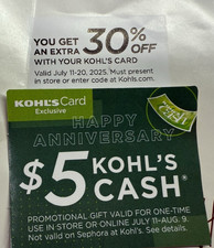 Kohls valid 5 for sale  Buffalo Grove
