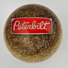 Glitter Dourado Peterbilt Vintage Roadway "Estilo Semi Caminhão Câmbio Bola Botão de Mudança comprar usado  Enviando para Brazil