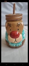 Reindeer mason jar for sale  COVENTRY