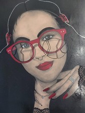 Quadro arte ragazza usato  Zola Predosa