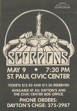Scorpions replica concert for sale  Fairmont