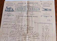 Ancienne facture 1898 d'occasion  Béziers