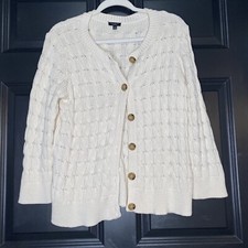 tweed white cardigan for sale  Cedar Rapids