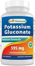 Gluconato de potássio Best Naturals 595 mg 250 comprimidos  comprar usado  Enviando para Brazil