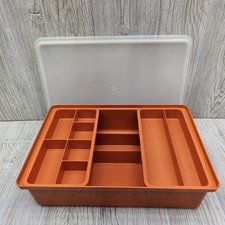 Kit de costura Tupperware TupperCraft 1421 equipamento artesanal 4 peças organizador laranja 1421-6, usado comprar usado  Enviando para Brazil
