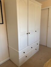 Triple wardrobe white for sale  BOURNEMOUTH