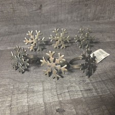 Snowflake napkin rings for sale  Cut Off