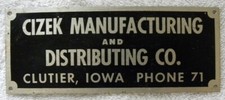 Vintage cizek manufacturing for sale  Toledo