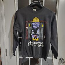 Moletom Vintage Disney Twilight Zone Torre do Terror Preto Gola Redonda Grande Mickey comprar usado  Enviando para Brazil