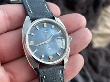 Vintage Swiss Technos SkyLight Automático Pie Pan Mostrador Azul ETA 2824 COM MANUTENÇÃO! comprar usado  Enviando para Brazil