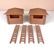 Blocos Marx Fort Apache 6 peças com 4 escadas de degrau duplo bronzeado vintage década de 1950 comprar usado  Enviando para Brazil