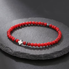 Bracelet perles howlite d'occasion  Bordeaux-