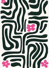 Używany, Plakat 13x18cm Kreski Minimalistyczny , Wnętrza Styl Skandynawski, Boho na sprzedaż  PL