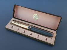 Caneta-tinteiro 1950's PARKER 51 Vacumatic com ouro 14K nova na caixa - Fabricada nos EUA comprar usado  Enviando para Brazil