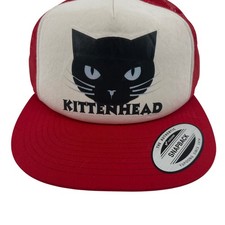 Chapéu caminhoneiro Snapback malha vermelha gato preto banda cabeça de gatinho Yupoong Classics comprar usado Chapéu caminhoneiro Snapback malha vermelha gato preto banda cabeça de gatinho Yupoong Classics comprar usado  Enviando para Brazil