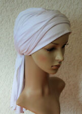 Turbante branco, envoltório de cabelo, volume de desgaste da cabeça, turbante com extremidades longas, tichel comprar usado  Enviando para Brazil