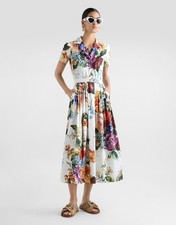 Vestido popeline estampa buquê de flores Dolce Gabbana $2396 tamanho 42 (EUA 6) comprar usado  Enviando para Brazil