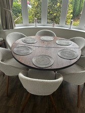 round pedestal extending dining table for sale  SALE