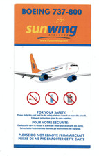 Safety card sunwing d'occasion  Châteauneuf-en-Thymerais
