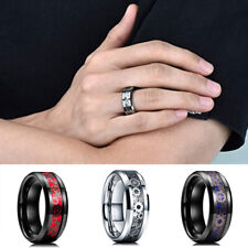 Männer Zahnradringe In Edelstahl Titan Gol Silber Schwarz Ring Größe 6-13 %, usado comprar usado  Enviando para Brazil
