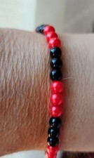 Bracciale perle rosso usato  Bibbiena