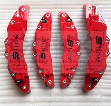 Tampa de pinça de freio linha S vermelha metal para Audi A4 Q1 Q2 A1 A2 A3 Q3 TT F11"R9" comprar usado  Enviando para Brazil