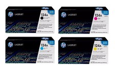 4x cartuchos de toner HP 124A genuínos (Q6000A Q6001A Q6002A Q6003A) - IVA incluído, usado comprar usado  Enviando para Brazil