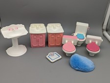 Lote de móveis de banheiro vintage da década de 1990 Fisher Price Loving Family comprar usado  Enviando para Brazil