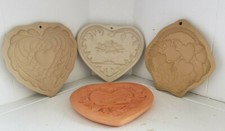 Lote de 4 moldes de biscoito Hearts Love bolsa marrom chef mimada algodão prensa 88 92 99, usado comprar usado  Enviando para Brazil