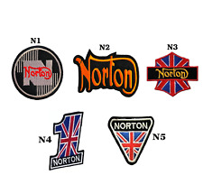 Chaqueta de mezclilla para coser de hierro con insignia bordada Norton para motociclistas, usado segunda mano  Embacar hacia Argentina