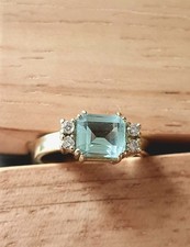 Aquamarin brillant ring gebraucht kaufen  Dreieich