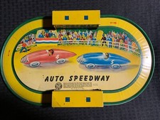 Década de 1950 Auto Speedway Pista De Corrida litografia lata 17x9.5" MUITO BOA/fn 5.0 Automático Toy Co. comprar usado  Enviando para Brazil