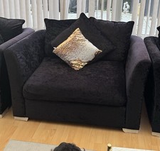 Velvet sofa set for sale  WALSALL