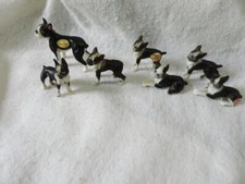 CONJUNTO DE 7 ESTATUETAS MINIATURAS DE PORCELANA BOSTON TERRIER BONE comprar usado  Enviando para Brazil