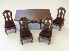 mesa de jantar vintage famílias da Silvânia com cadeiras de veludo x 4 comprar usado  Enviando para Brazil