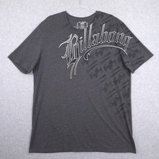 Camisa masculina Billabong XL cinza manga curta Y2K roupa de surf gola redonda logotipo camiseta comprar usado  Enviando para Brazil