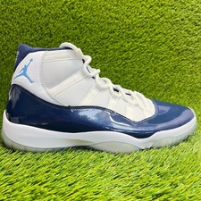 Tênis Nike Air Jordan 11 retrô masculino tamanho 13 azul branco couro atlético comprar usado Tênis Nike Air Jordan 11 retrô masculino tamanho 13 azul branco couro atlético comprar usado  Enviando para Brazil
