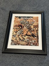 Diseño de póster METALLICA Denver Colorado 8,5x11 FOTO ENMARCADO Noche 2 6/29 M72Tour segunda mano  Embacar hacia Mexico