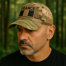 Casquette camouflage patch d'occasion  Hurigny