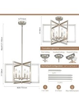 Brushed nickel chandelier for sale  Greensboro