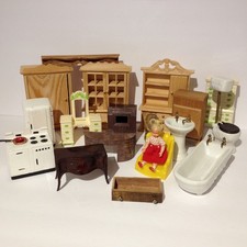 LOTE Vintage Casa de Bonecas Ideal Renwal Plasco + Madeira + Móveis de Porcelana + Boneca, usado comprar usado LOTE Vintage Casa de Bonecas Ideal Renwal Plasco + Madeira + Móveis de Porcelana + Boneca, usado comprar usado  Enviando para Brazil