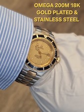 Relógio OMEGA Seamaster Pre Bond 396.1042 mergulhador profissional 200m folheado a ouro 18k comprar usado  Enviando para Brazil