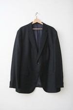 Jaqueta Hugo Boss Novan6 Super 120 Slim Fit Blazer de Lã Preta Azul 58 UE 48R comprar usado  Enviando para Brazil